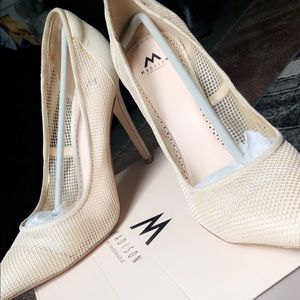 Cream Laser Cut Out Heels